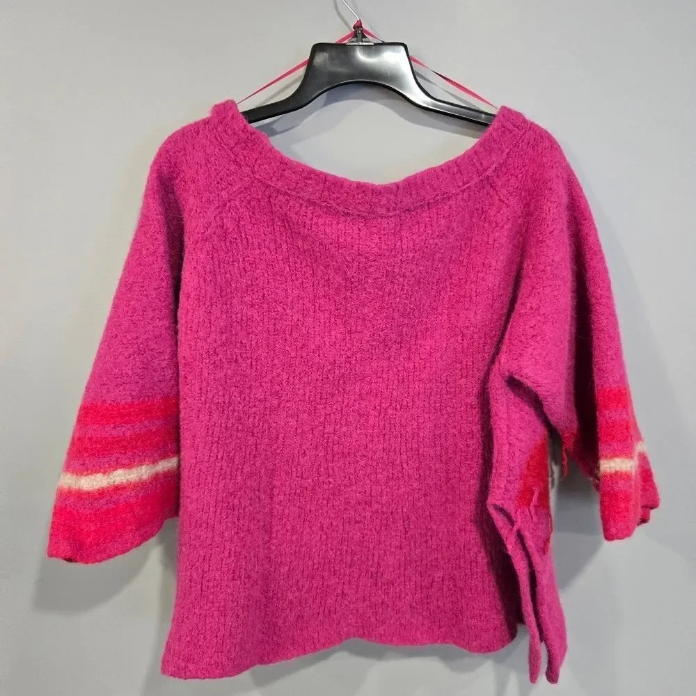 🐢 Free People alpaca wool kimono sleeve sweater  The Last Rose Size XS